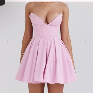 House of CB Pink Strapless Dress